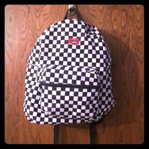 Black and White Checkered School Bag / Backpack